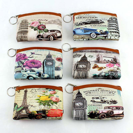 Eiffel Tower Printed Pouch Bags (1 Dozen=$14.99)