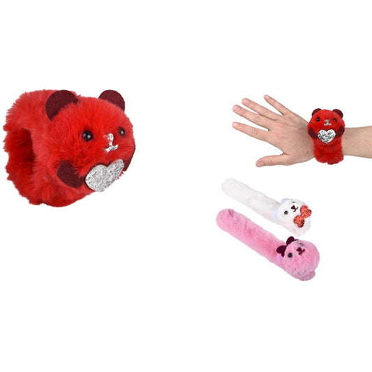 Plush Valentine's Slap Bracelets In Bulk- Assorted