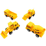 Mini Die-Cast Pull Back Construction Vehicles Kids Toy In Bulk - Assorted