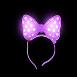 Light Up Dot Bow Headband In Bulk- Assorted