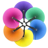 Round Folding Handheld Paper Fans In Bulk- Assorted