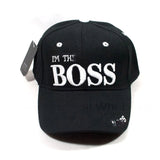 "I'm the Boss" Casual Caps For Kids And Adults Wholesale MOQ -12 pcs