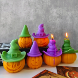 0709BA Halloween Pumpkin Aroma Candle Silicone Mold DIY Plaster Resin Ornaments Molds Halloween Decoration Candles Making