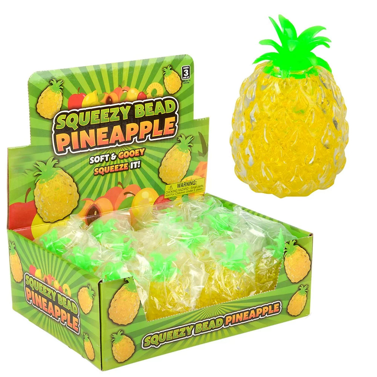 Squeezy Bead Pineapple Toys In Bulk