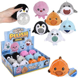 3" Sea Life Squeezy Bead plush | Assorted (Dozen = $37.99)