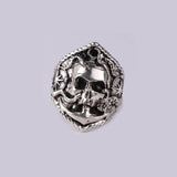 Wholesale Nautical Pirate Skull Design Metal Biker Ring - Assorted Sizes