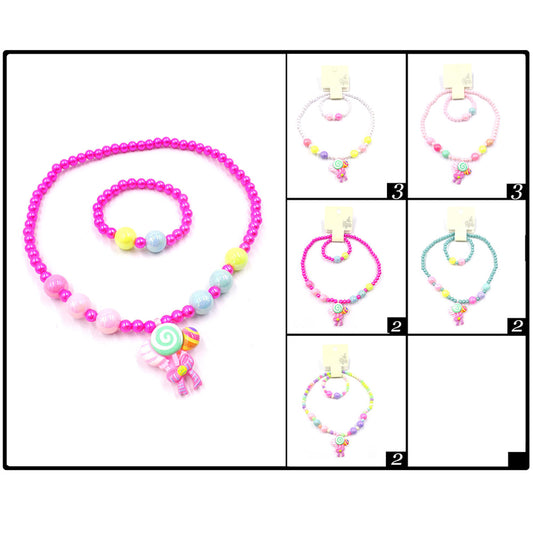 Pendant Beaded Stretch Kids Necklaces (1 Dozen=$18.00)