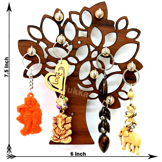 Wood Key Holder Tree  with 8 hooks