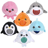 3" Sea Life Squeezy Bead plush | Assorted (Dozen = $37.99)