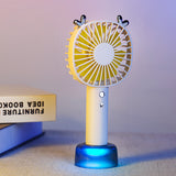 Cute Handheld Mini Desktop Charging Fan