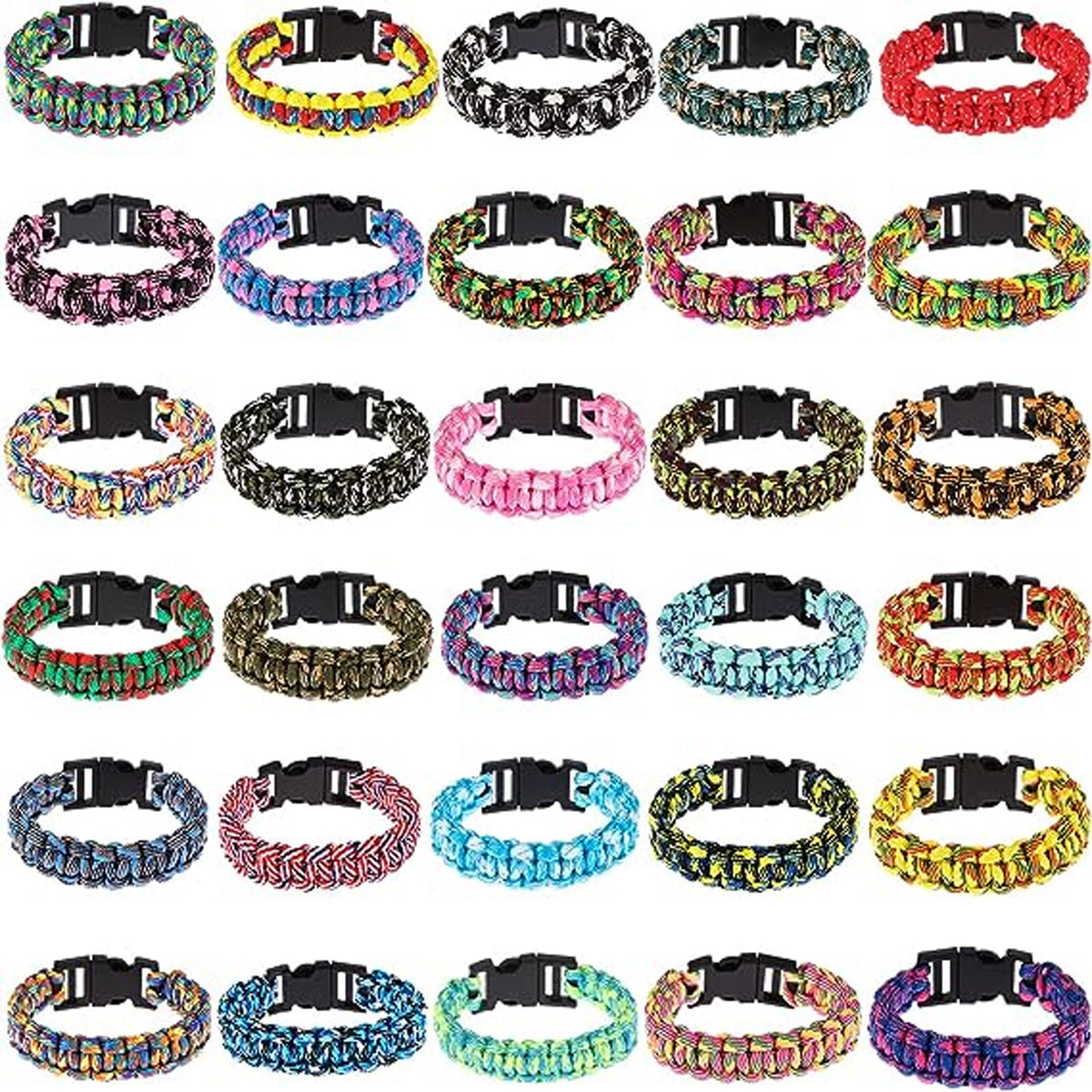 Two-Tone Paracord Bracelet In Bulk- Assorted