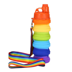 Travel Water Bottles Portable Hiking Reusable Silicone Unbreakable For Girls & Boys - Assorted