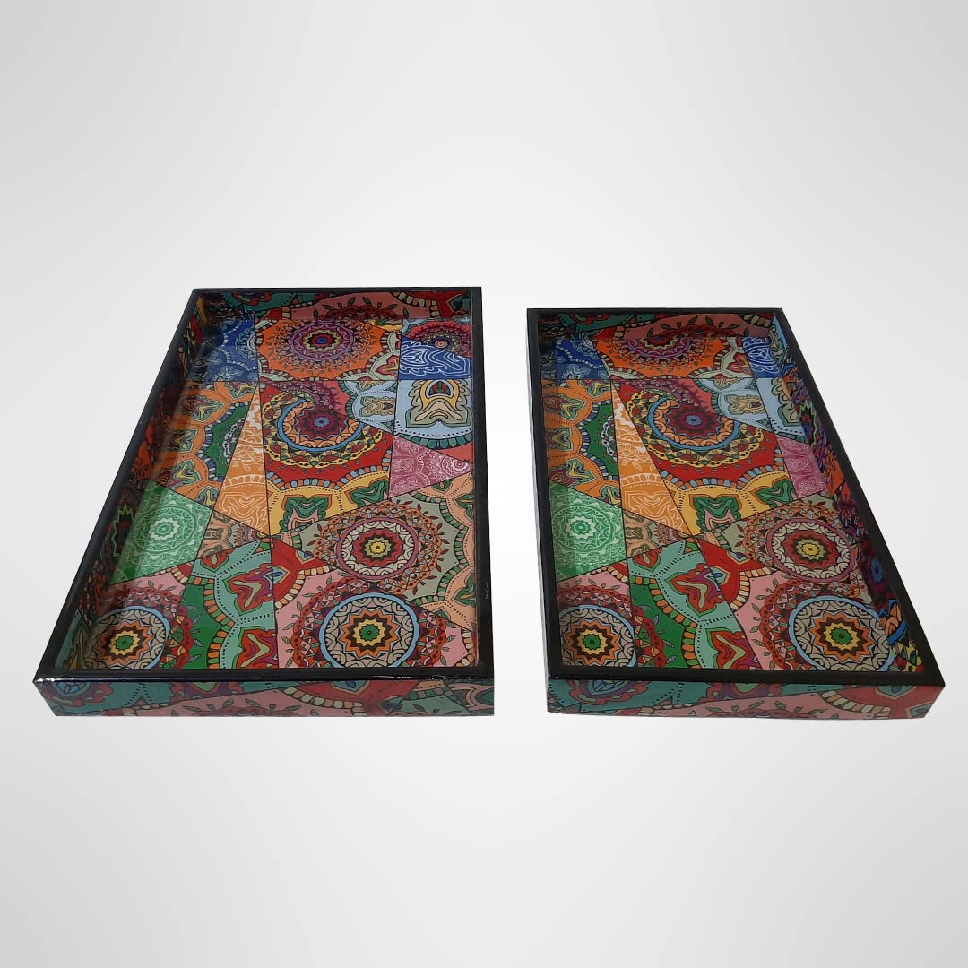 Rectangle Serving Trays Set of 2 For Kitchen Use