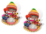 Rajasthani Raja Rani Puppet  Tea Light Candle Holder(Pack of 2)