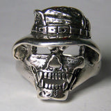 Wholesale Skull Head With Rag Hag Metal Biker Ring - Assorted Sizes