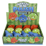 3" Dinosaur Squeezy Bead plush | Assorted (Dozen = $37.99)