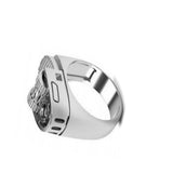 Wholesale Silver Lighter-Shaped Metal Biker Ring - Assorted Sizes