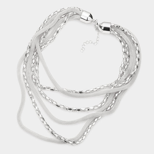 Multi-Layered Metal Necklace (Sold by 3Pcs=$39.99)