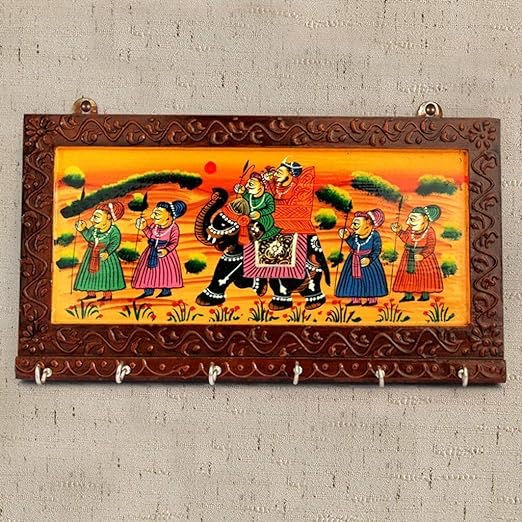 Rajasthani Key Holder/Keychain Holder With 6 hook holder