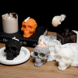 2907BA Good-looking Art Carving Skull Bone Shape Aromatherapy Candle Funny Halloween Horror Atmosphere Decoration Ornaments