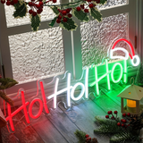 HOHO Neon Sign - USB Powered LED Wall Decor for Living Room, Bedroom, Cafes, Bars & Christmas Parties - Perfect Gift for Family and Friends