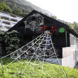 2907BA Halloween Spider Web Decorative Triangle round Outdoor outside Scene Setting Props Spider Cotton Really Big Spider