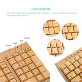 Wireless Bamboo PC Keyboard and Mouse Combo