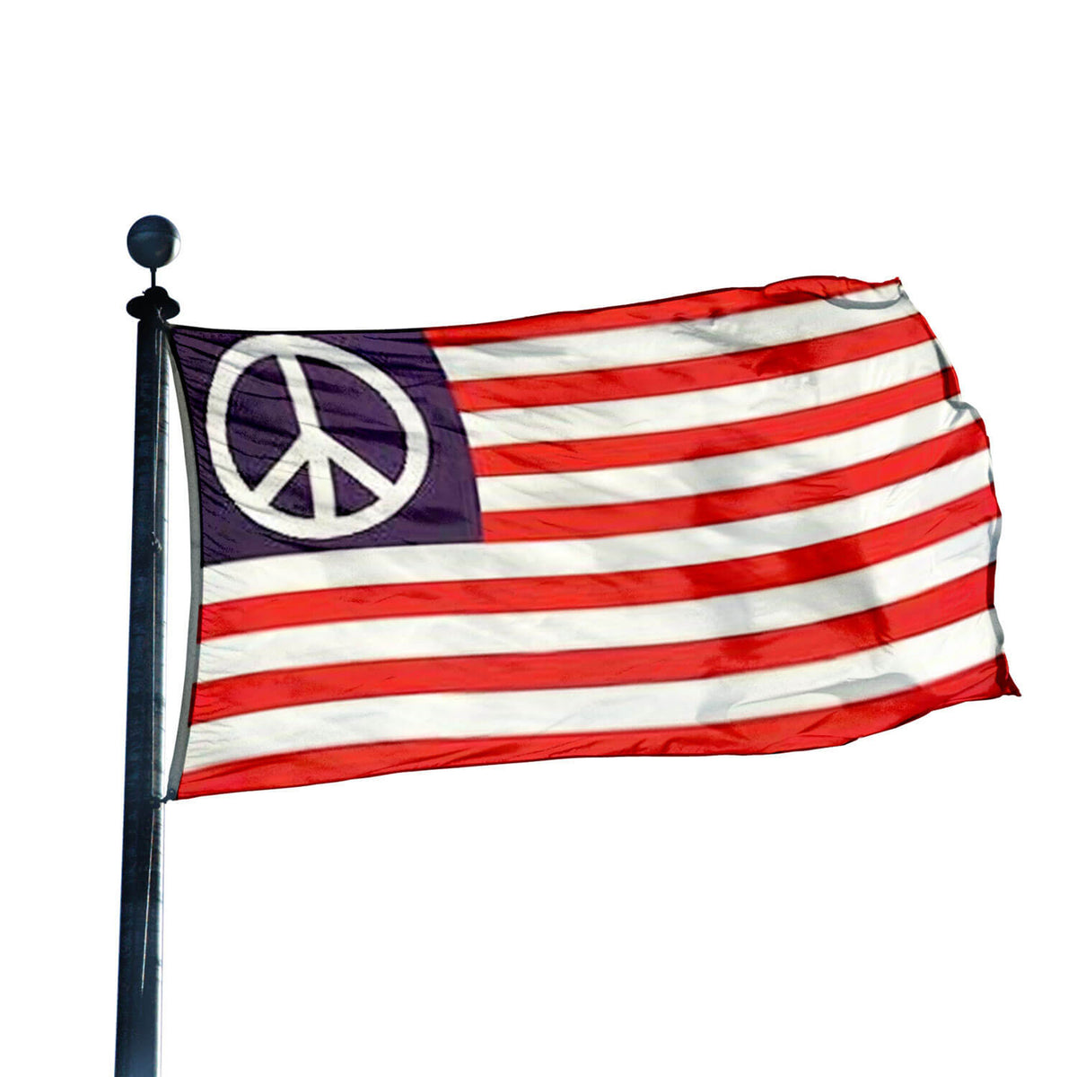 American Peace Sign 3' x 5' Flag - Symbol of Unity and Harmony (Sold By Piece)