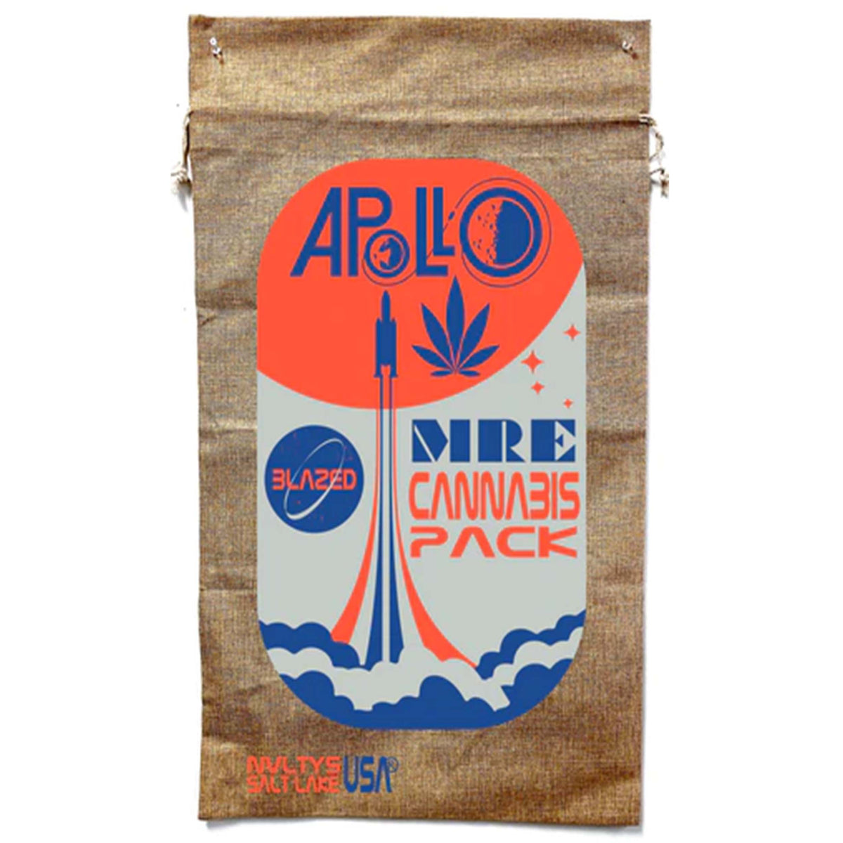 Wholesale New Cannabis Pack Burlap Material Drawstring Bag (MOQ-6)