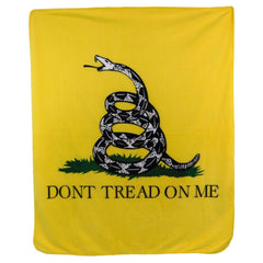 Wholesale Yellow Gadsden Don't Tread On Me Large 50x60 inch Plush Throw Blanket - Patriotic Comfort and Style - Buy Piece