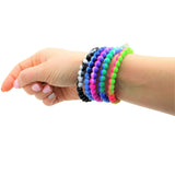 Tie Dye Bead Bracelet 8.5" (Dozen = $10.49)