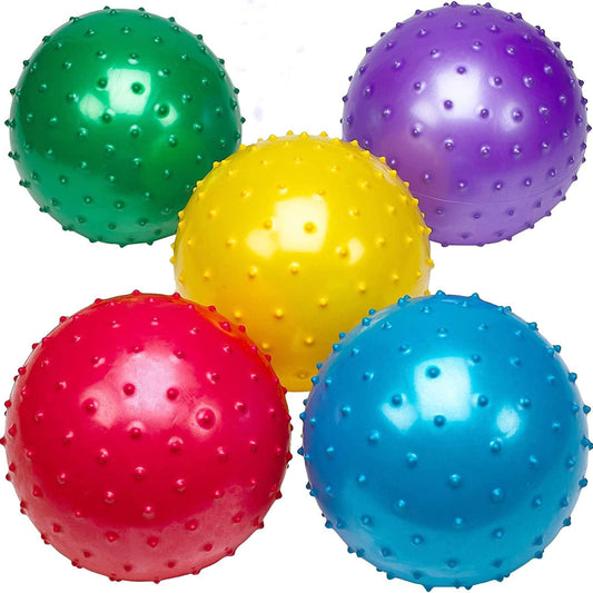 Wholesale New 10-Inch" Large Knobby Balls with Pump For Kids (Sold By Dozen)