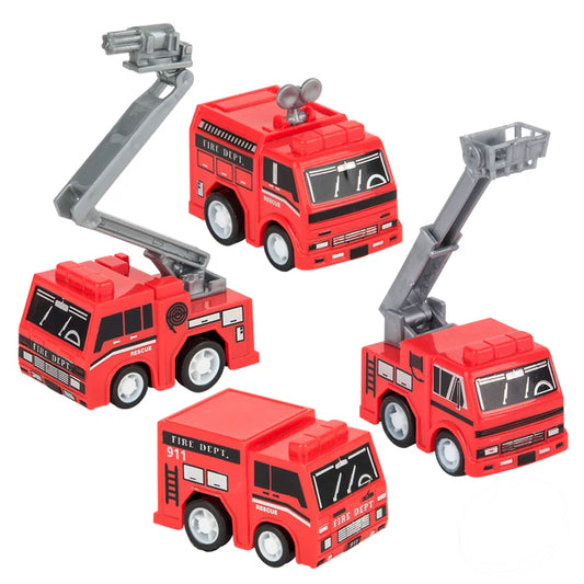 Pull Back Fire Truck Kids Toy- Halloween-Pack Of 12Pcs