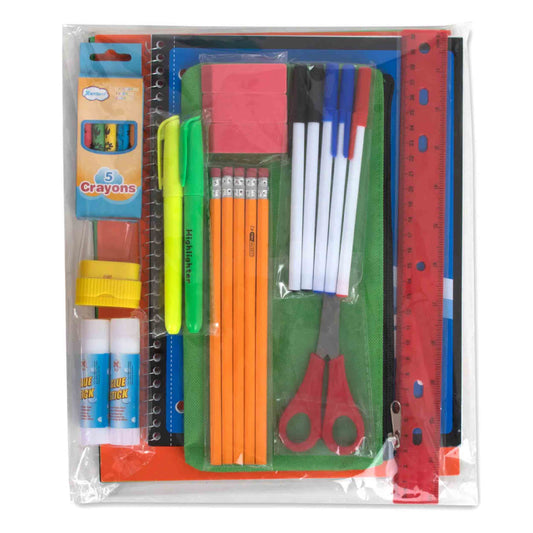 Bungee Backpack with School Supply Kit for Girls & Boys