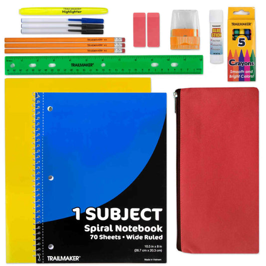 Bungee Backpack School Supply Kit Assorted