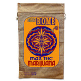 THC Bomb Marijuana Burlap Bag - Explosive Cannabis Storage