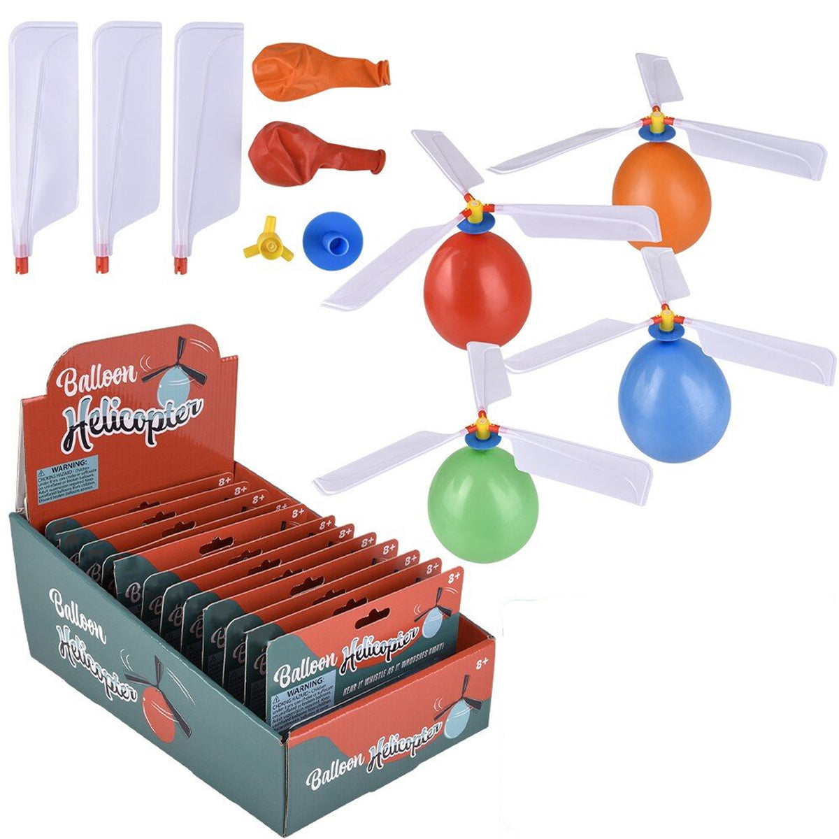 Balloon Helicopter Kids Toy In Bulk - Assorted