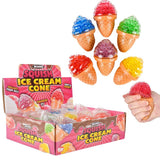 Squeezy Bead Ice Cream Cone Kids Toy in Bulk - Assorted