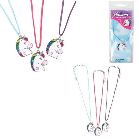 Glitter Unicorn Necklace In Bulk- Assorted