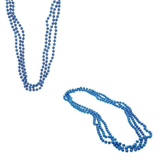 Blue Color Pearl Beaded  Necklace In Bulk