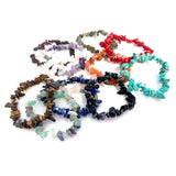 Rough Chip Assorted Real Stone Stretch Bracelets - Natural Beauty (Sold By Piece Or Dozen)