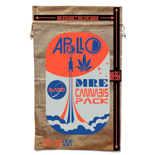 New Apollo Cannabis Pack Burlap Bag - Carry the Cosmic Cannabis Experience (Sold By Piece)