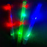 18" Checkered White Stick with Rainbow Flashing Lights 1 Piece Or Set of 12