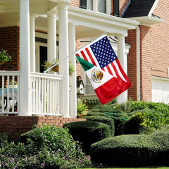 Premium Quality Combo Mexico American Diagonal Flag 3 x 5 Flag - Patriotic Decor (Sold By Set of 3)