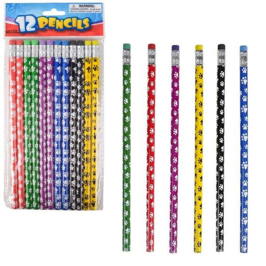 Paw Prints Pencils kids Toys In Bulk- Assorted