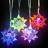 Crystal Star Ball Lighted Pendant In Bulk- Assorted