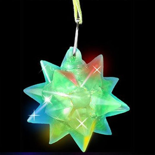 Crystal Star Ball Lighted Pendant In Bulk- Assorted