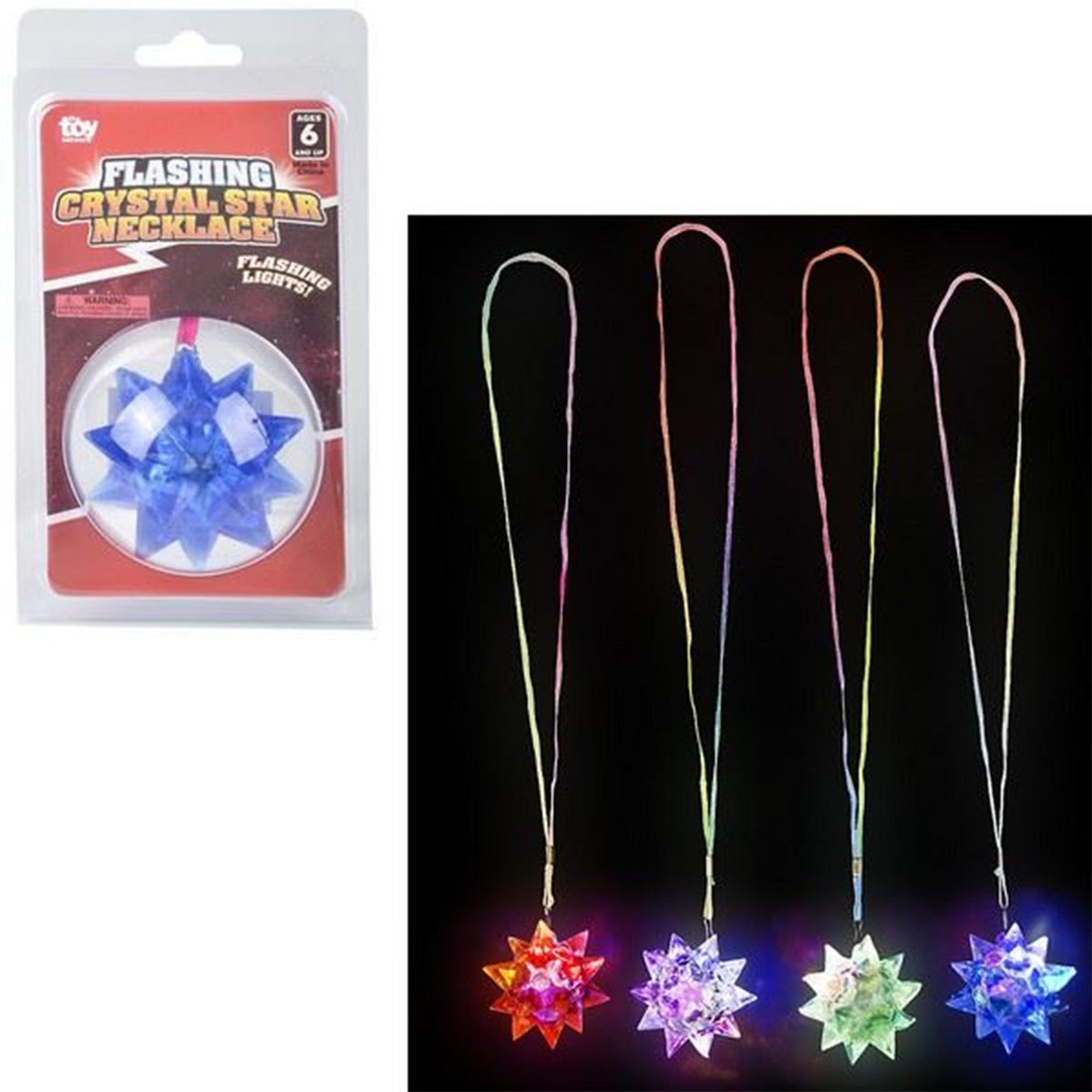 Crystal Star Ball Lighted Pendant In Bulk- Assorted