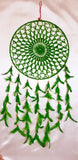 Green Dream Catcher Feathers Capture Dreams and Embrace Nature's Serenity Size: 30*12 inches