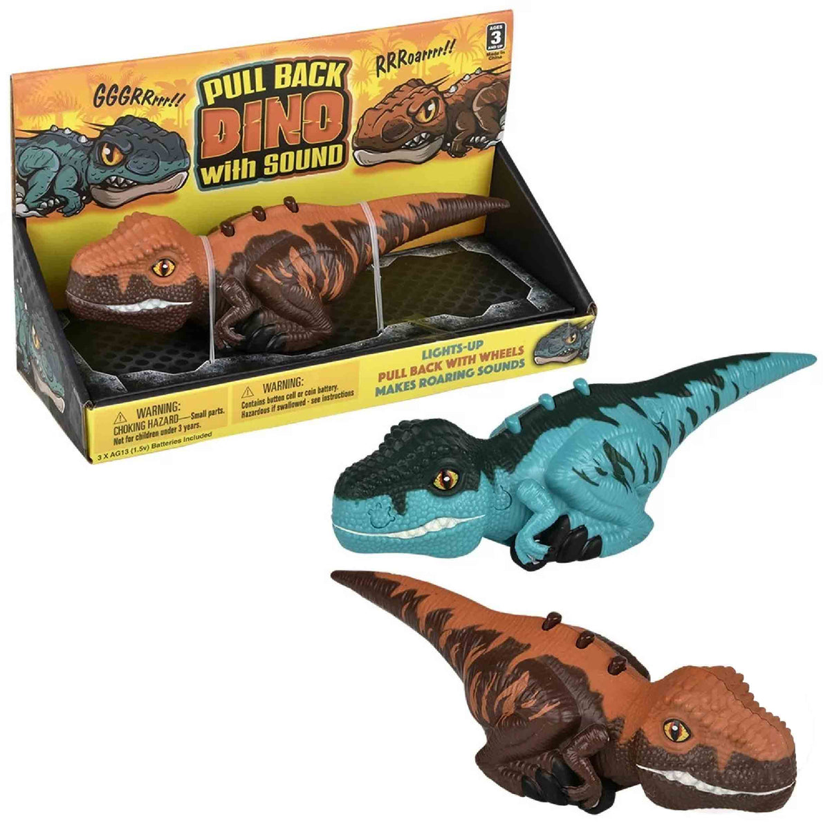 Pull Back Dinosaur With Sound Kids Toys In Bulk- Assorted